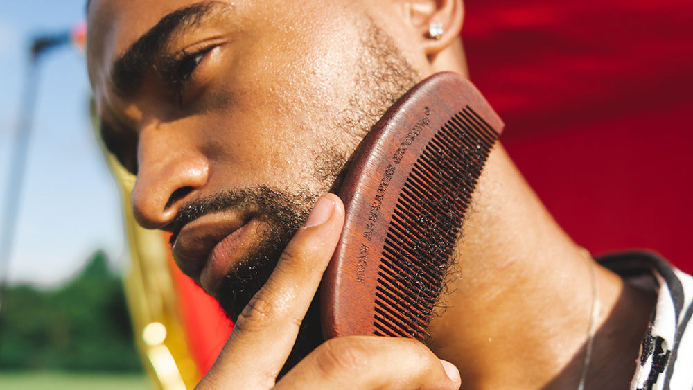 Sandalwood Comb A Natural Hair & Beard Detangler Evan Alexander Grooming