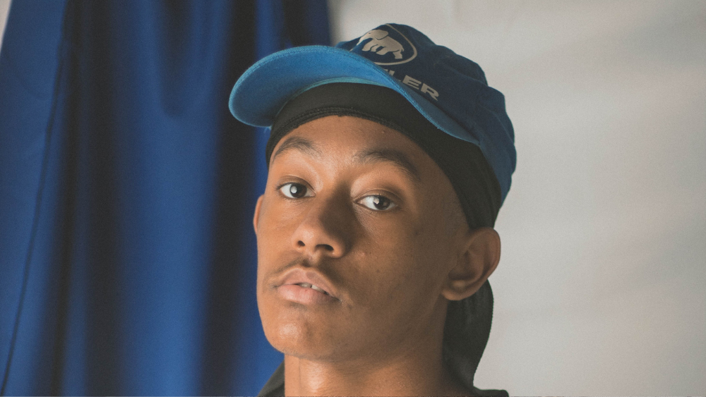 A man in a durag