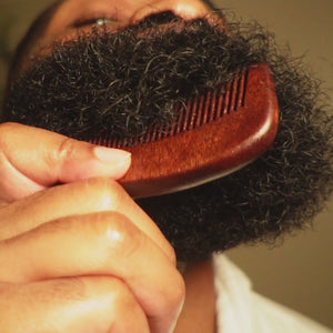 Red Sandalwood Wooden Beard Comb