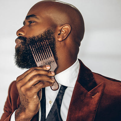 Wooden Beard Pick (Red Sandalwood)