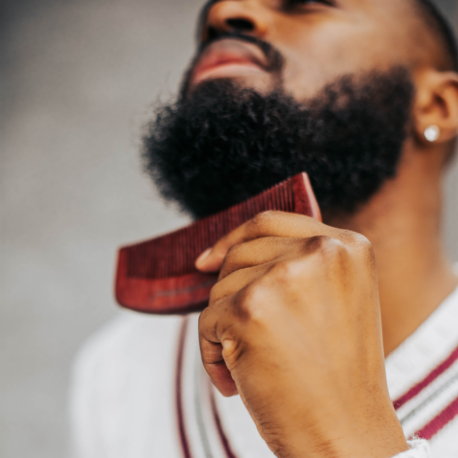 Red Sandalwood Wooden Beard Comb